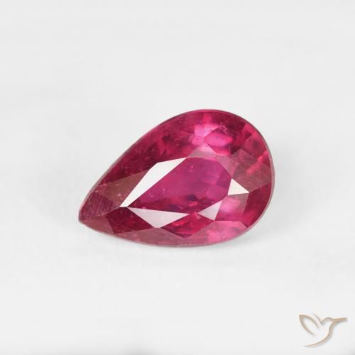 0.70ct 天然 红灯 红宝石, 梨形, VS-SI