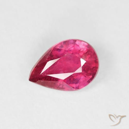0.49ct 天然 红灯 红宝石, 梨形, VS-SI