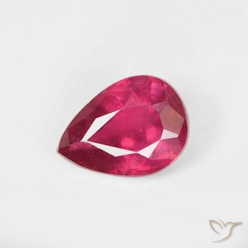 0.78ct 天然 中红 红宝石, 梨形, VS-SI