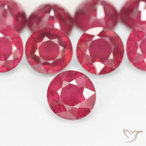 1.39克拉天然红宝石，圆形切割，VS