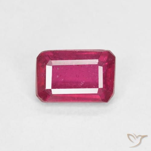 0.82ct 天然 艳粉色 红宝石, 祖母绿式切割, VS-SI