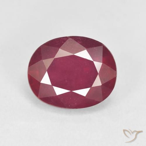 5.93ct 天然 暗红色 红宝石, 椭圆形, VS