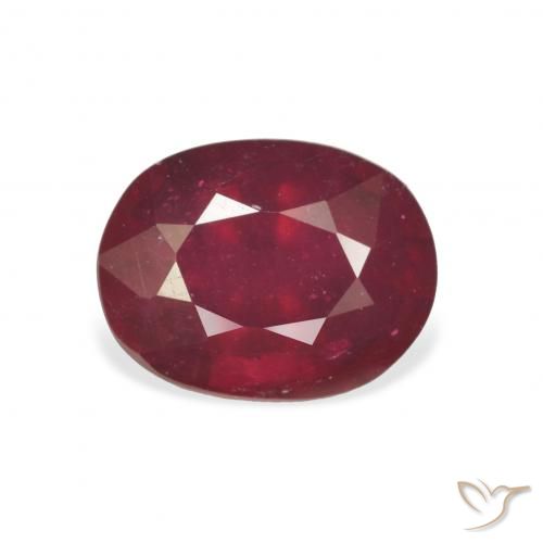 4.33ct 天然 深红色 红宝石, 椭圆形, VS