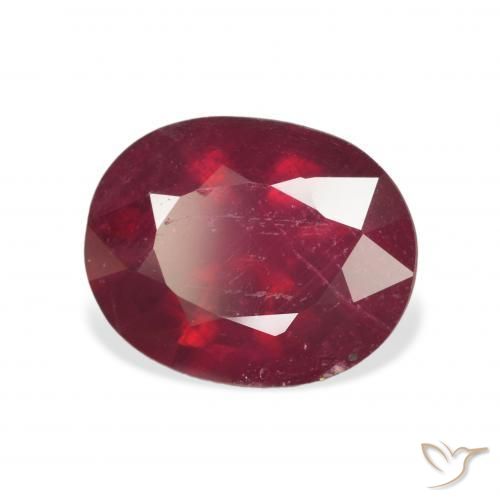 5.00ct 天然 血红 红宝石, 椭圆形, VS