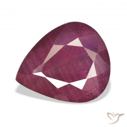 16.24ct 天然 酒红色 红宝石, 梨形, VS
