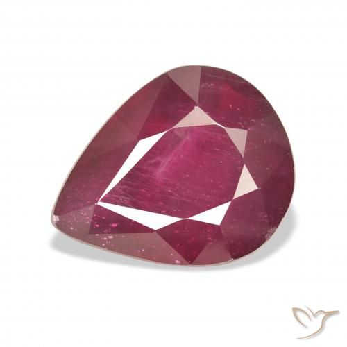 12.06ct 天然 深红色 红宝石, 梨形, VS