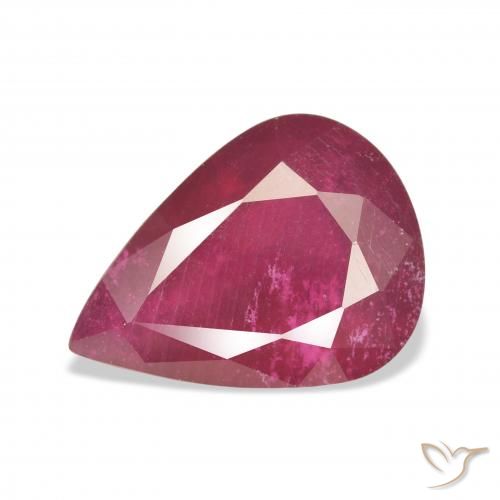 10.07ct 天然 深红色 红宝石, 梨形, VS