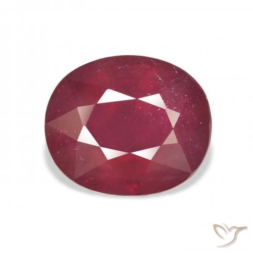 10.90ct 天然 深红色 红宝石, 椭圆形, VS