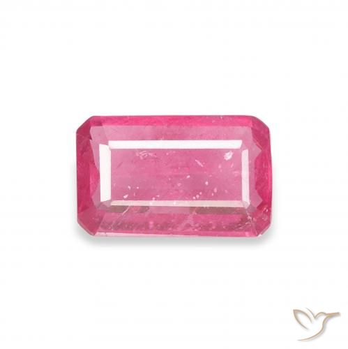 0.99ct 天然 艳粉色 红宝石, 祖母绿式切割, VS-SI