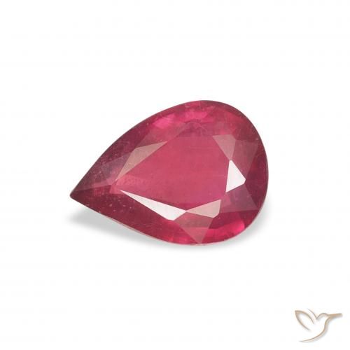 0.92ct 天然 红粉色 红宝石, 梨形, VS-SI