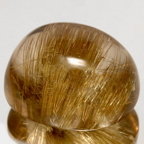 128.20克拉天然黄色金红石石英，透明，31.8×26.5毫米，透明/半透明