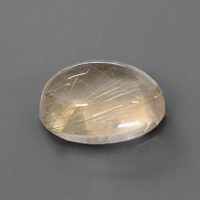 13.66克拉天然黄色金红石石英，椭圆形切割，18×13.3毫米，透明