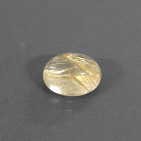 1.53克拉天然黄色金红石石英，透明，8×6.2毫米，透明/半透明