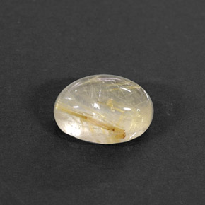 1.44克拉天然黄色金红石石英，透明，8×6.1毫米，透明/半透明