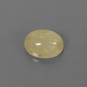 1.82克拉天然黄色金红石石英，透明，8.5×6.5毫米，透明/半透明