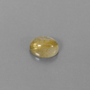 1.73克拉天然黄色金红石石英，透明，8.1×6.1毫米，透明/半透明