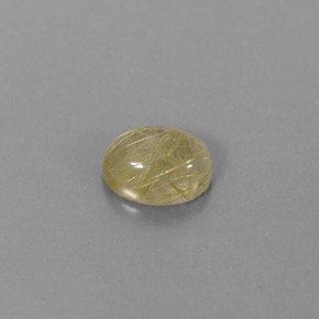 1.82克拉天然黄色金红石石英，透明，8.6×6.4毫米，透明/半透明