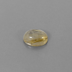1.61克拉天然黄色金红石石英，透明，8.5×6.3毫米，透明/半透明