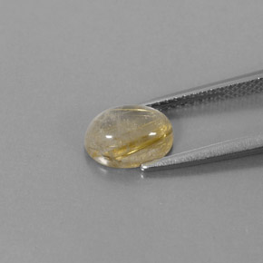 1.61克拉天然黄色金红石石英，透明，8.5×6.3毫米，透明/半透明