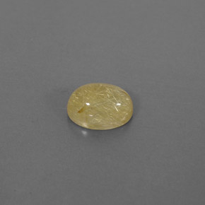 1.60克拉天然黄色金红石石英，透明，8.3×6.2毫米，透明/半透明