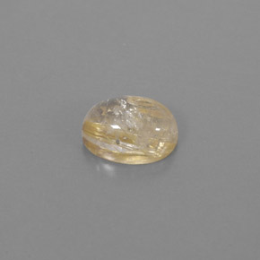 1.63克拉天然黄色金红石石英，透明，8.4×6.3毫米，透明/半透明