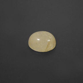 1.63克拉天然黄色金红石石英，透明，8×6.3毫米，透明/半透明