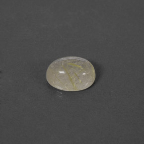 1.46克拉天然黄色金红石石英，透明，8.1×6毫米，透明/半透明