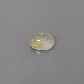 1.68克拉天然黄色金红石石英，透明，8.3×6.3毫米，透明/半透明