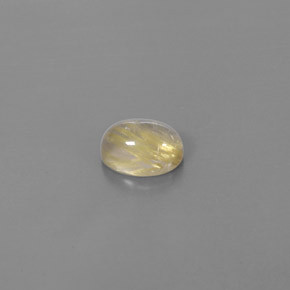 1.45克拉天然黄色金红石石英，透明，8×5.9毫米，透明/半透明