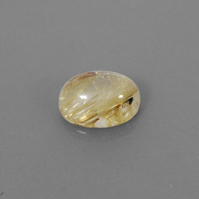 1.65克拉天然黄色金红石石英，透明，8.3×6.3毫米，透明/半透明