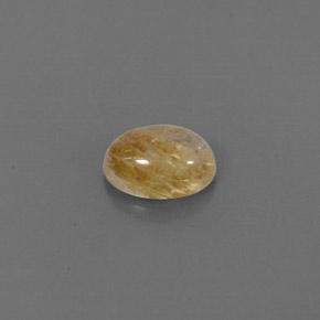 1.48克拉天然黄色金红石石英，透明，8.3×6.2毫米，透明/半透明