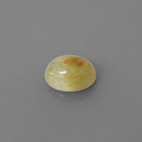 1.46克拉天然黄色金红石石英，透明，7.8×6.2毫米，透明/半透明