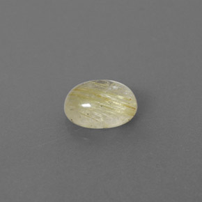 1.40克拉天然黄色金红石石英，透明，7.8×5.8毫米，透明/半透明