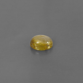 1.44克拉天然黄色金红石石英，透明，7.9×6毫米，透明/半透明