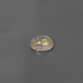 1.33克拉天然黄色金红石石英，透明，8×6毫米，透明/半透明