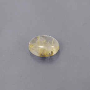 1.51克拉天然黄色金红石石英，椭圆形切割，8.2×6.5毫米，透明