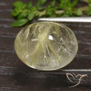 9.93克拉天然金红石石英，椭圆形，透明