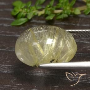 9.93克拉天然金红石石英，椭圆形，透明