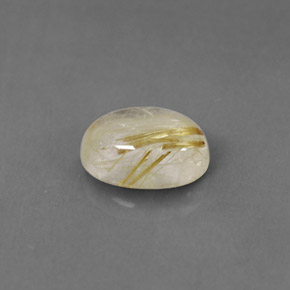 1.51克拉天然黄色金红石石英，透明，8.3×6.2毫米，透明/半透明