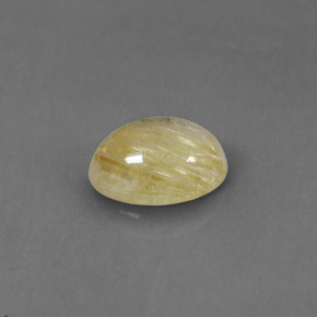 1.30克拉天然黄色金红石石英，透明，8.1×6.2毫米，透明/半透明