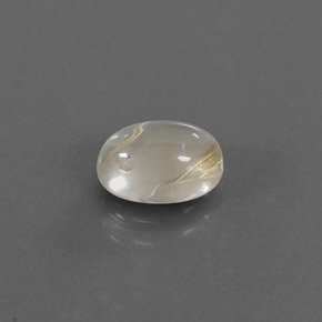 1.41克拉天然黄色金红石石英，椭圆形切割，8.2×6毫米，透明