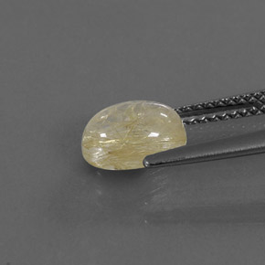 1.51克拉天然黄色金红石石英，透明，8.1×6.2毫米，透明/半透明