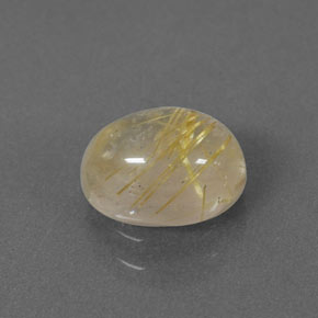 1.53克拉天然黄色金红石石英，透明，8×6.2毫米，透明/半透明