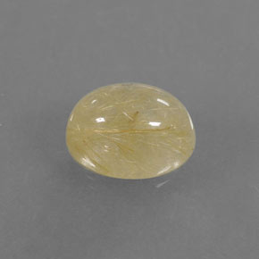 1.60克拉天然黄色金红石石英，透明，8×6.3毫米，透明/半透明