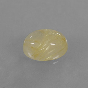 1.57克拉天然黄色金红石石英，透明，8.2×6.1毫米，透明/半透明