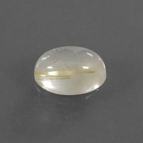 1.40克拉天然黄色金红石石英，椭圆形切割，8.1×5.9毫米，透明