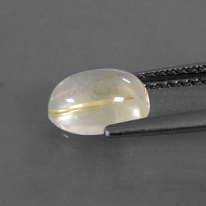 1.40克拉天然黄色金红石石英，椭圆形切割，8.1×5.9毫米，透明