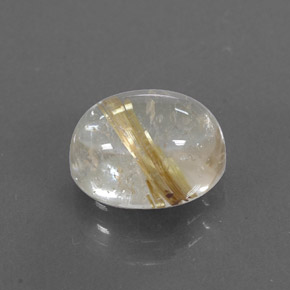 2.72克拉天然黄色金红石石英，透明，9.2×7.2毫米，透明/半透明