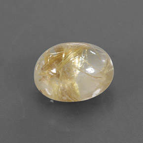 2.29克拉天然黄色金红石石英，透明，8.8×7毫米，透明/半透明
