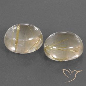 10.86克拉天然金红石石英，椭圆形，透明